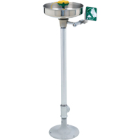 Axion&reg; Eye/Face Wash Station, Pedestal Installation, Stainless Steel Bowl Mukwa Safety Services