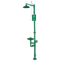 Combination Emergency Shower & Eye/Face Wash Station, Pedestal Mukwa Safety Services