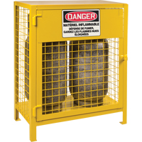 Gas Cylinder Cabinets, 2 Cylinder Capacity, 30" W x 17" D x 37" H, Yellow Mukwa Safety Services