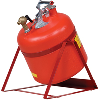 Bidon avec robinet s&eacute;curitaires pour laboratoires, Type I, Acier, 5 gal. US, Rouge, Homologu&eacute; FM Mukwa Safety Services