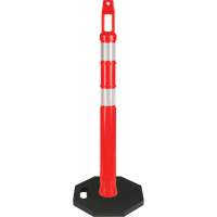 Poteau d&eacute;lin&eacute;ateur de premi&egrave;re qualit&eacute;, 42" h, Orange Mukwa Safety Services
