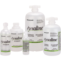 Saline Eyewash Bottles, Full Bottle, 32 oz. Mukwa Safety Services