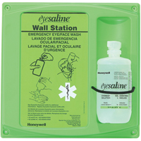 Support mural pour solution saline de douche oculaire, Simple Mukwa Safety Services