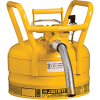 Bidons s&eacute;curitaires D.O.T. de AccuFlow, Type II, Acier, 2,5 gal. US, Jaune, Homologu&eacute; FM Mukwa Safety Services