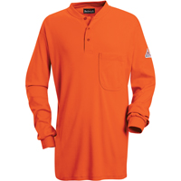 Chemises Henley sans &eacute;tiquette &agrave; manches longues r&eacute;sistantes aux flammes, Petit, Orange Mukwa Safety Services