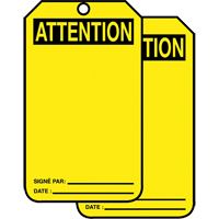 Safety Tags, Cardstock, 3-1/8" W x 5-7/8" H, French Mukwa Safety Services