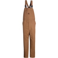 Flame-Resistant Duck Lined Bib Overalls, Medium, Brown Mukwa Safety Services