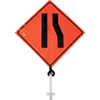 Narrow Road Pole Sign, 24" x 24", Vinyl, Pictogram Mukwa Safety Services