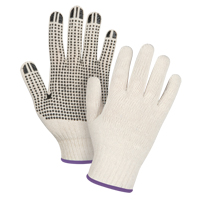 Gants l&eacute;gers tricot&eacute;s &agrave; pois, Poly/coton, Un c&ocirc;t&eacute;, Calibre 7, T-petit Mukwa Safety Services