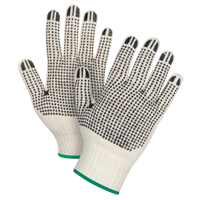 Gants tricot&eacute;s de poids lourd &agrave; deux c&ocirc;t&eacute;s avec pois, Poly/coton, Deux c&ocirc;t&eacute;s, Calibre 7, Moyen Mukwa Safety Services