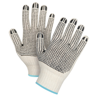 Heavyweight Double-Sided Dotted String Knit Gloves, Poly/Cotton, Double Sided, 7 Gauge, X-Large Mukwa Safety Services