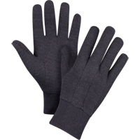 Gants de jersey, Grand, Brun, Non doubl&eacute;, Poignet en tricot Mukwa Safety Services