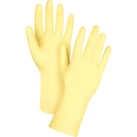 Gants jaune canari de premi&egrave;re qualit&eacute; r&eacute;sistants aux produits chimiques, Taille T-Grand/10, 12" lo, Latex de caoutchouc, Doublure en Ouat&eacute;e, 18 mils Mukwa Safety Services