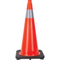 Traffic Cone, 28", Orange, 4" Reflective Collar(s) Mukwa Safety Services