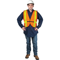 Veste de s&eacute;curit&eacute; d'usage standard, Orange haute visibilit&eacute;, Grand, Polyester Mukwa Safety Services