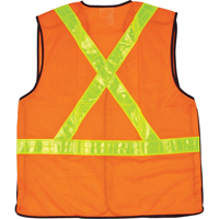 Veste de s&eacute;curit&eacute; pour la circulation d&eacute;tachable en cinq points, Orange haute visibilit&eacute;, Grand, Polyester Mukwa Safety Services