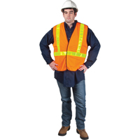 Veste de s&eacute;curit&eacute; pour la circulation d&eacute;tachable en cinq points, Orange haute visibilit&eacute;, Grand, Polyester Mukwa Safety Services
