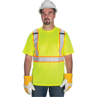 T-shirt conforme &agrave; la CSA, Polyester, Moyen, Jaune lime haute visibilit&eacute; Mukwa Safety Services