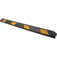 Parking Curb, Rubber, 6' L, Black/Yellow Mukwa Safety Services