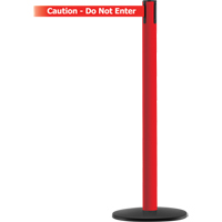 Montant pour syst&egrave;me Advance TensaBarrier, Acier, 36" h, Ruban Blanc/Rouge, Longueur du ruban 7,5' Mukwa Safety Services