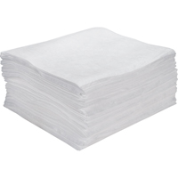 Premium Meltblown Sorbent Pads, Oil Only, 15" x 18", 15 gal. Absorbancy Mukwa Safety Services