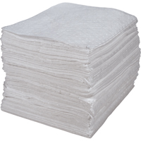 Feuilles absorbantes li&eacute;es de premi&egrave;re qualit&eacute;, Huile seulement, 15" x 17", 30 gal. d'absorption Mukwa Safety Services