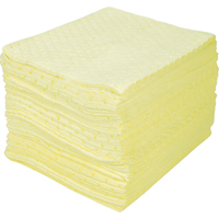 Feuilles absorbantes li&eacute;es de premi&egrave;re qualit&eacute;, Mati&egrave;res dangereuses, 15" x 18", 30 gal. d'absorption Mukwa Safety Services