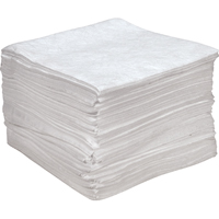 Feuilles absorbantes antistatiques de premi&egrave;re qualit&eacute;, Huile seulement, 15" x 18", 25 gal. d'absorption Mukwa Safety Services