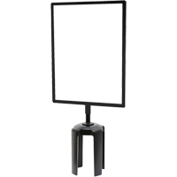 Tensabarrier&reg; Sign Frame with Adapter, Black Mukwa Safety Services