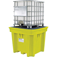 GRV Space-Saver sans drain, Capacit&eacute; de d&eacute;versement 275 gal. US, 57" x 57" x 48" Mukwa Safety Services