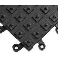 ErgoDeck&reg; Matting With Integrated No-Slip Cleats No. 552, PVC, 1-1/2' W x 1-1/2' L, 7/8" Thick, Black Mukwa Safety Services
