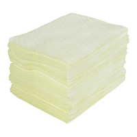Feuilles absorbantes lamin&eacute;es (SMS) de premi&egrave;re qualit&eacute;, Mati&egrave;res dangereuses, 15" x 17", 30 gal. d'absorption Mukwa Safety Services