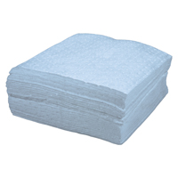 Feuilles absorbantes bleues li&eacute;es de premi&egrave;re qualit&eacute;, Huile seulement, 15" x 17", 8 gal. d'absorption Mukwa Safety Services