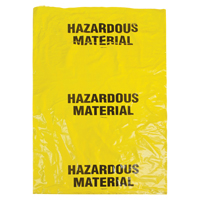 Hazardous Waste Bags, Infectious Waste, 60" L x 36" W, 208.2 L (55 Gal.) Capacity Mukwa Safety Services
