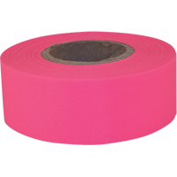 Sub-Zero Flagging Tape, 1.2" W x 150' L, Fluorescent Pink Mukwa Safety Services