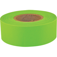 Sub-Zero Flagging Tape, 1.2" W x 150' L, Fluorescent Lime Mukwa Safety Services