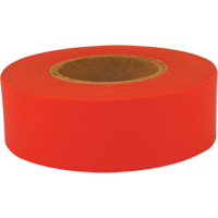 Sub-Zero Flagging Tape, 1.2" W x 150' L, Fluorescent Red Mukwa Safety Services