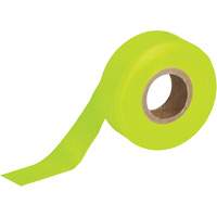 Flagging Tape, 1.188" W x 150' L, Fluorescent Lime Mukwa Safety Services