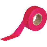 Flagging Tape, 1.188" W x 150' L, Fluorescent Red Mukwa Safety Services