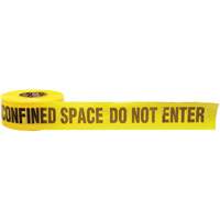 Ruban pour barricade, Anglais, 3" la x 1000' lo, 3 mils, Noir sur jaune Mukwa Safety Services
