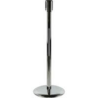Poteaux recepteurs Slimline TensaBarrier, Hauteur de 38", Chrome poli Mukwa Safety Services