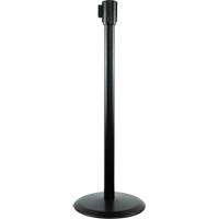 Poteaux recepteurs Slimline TensaBarrier, Hauteur de 38", Noir Mukwa Safety Services