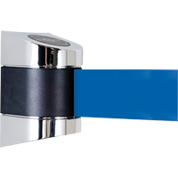 Unit&eacute;s murales Tensabarrier, Plastique, Fixation par vis, 15', Ruban Bleu Mukwa Safety Services