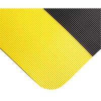 Double Duty Switchboard Mats No.720, Corrugated, 3' x 10' x 5/8", Black/Yellow, PVC Mukwa Safety Services
