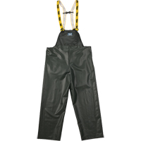 Journeyman Chemical Resistant Rain Bib Pants, Small, Green, Polyester/PVC Mukwa Safety Services