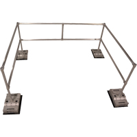 RoofGuard Classic System - Packaged Kits, Aluminum, 72" W x 108" L x 42" H Mukwa Safety Services