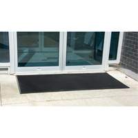 Tapis d'entr&eacute;e ext&eacute;rieure, Caoutchouc, Grattoir Type, Motif Textur&eacute;, 2' x 2-2/3', Noir Mukwa Safety Services