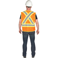 5-Point Tear-Away Premium Safety Vest , High Visibility Orange, Large/X-Large, Polyester Mukwa Safety Services