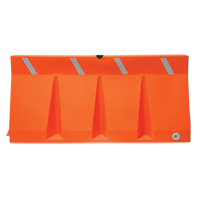 Traffic Barriers, Water-Filled, 69.75" L x 33.75" H, Orange Mukwa Safety Services