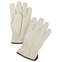 Premium Driver's Gloves, Large, Grain Cowhide Palm Mukwa Safety Services
